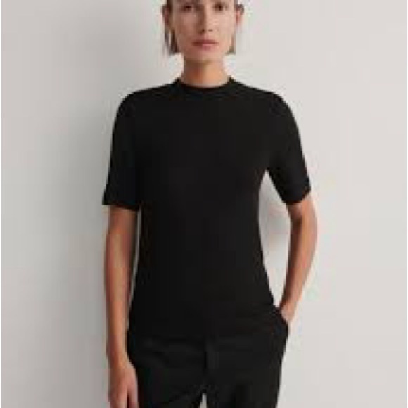 Anthropologie Tops - Maeve by Anthropologie Black Ribbed Top